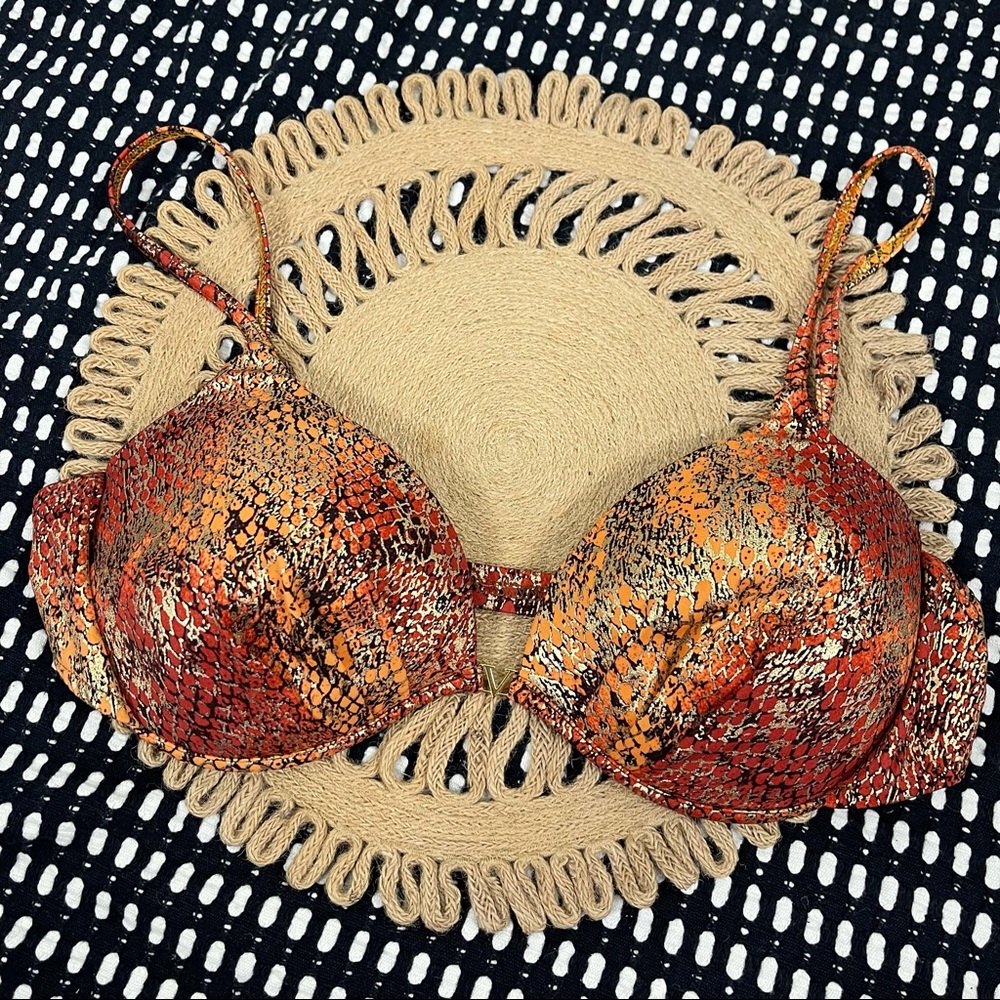 Venus metallic snakeskin print bikini swim top - Free mist with purchase